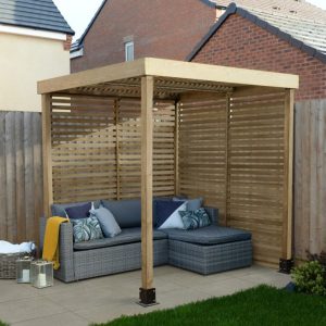 Forest Garden Modular Pergola With 2 Side Panels