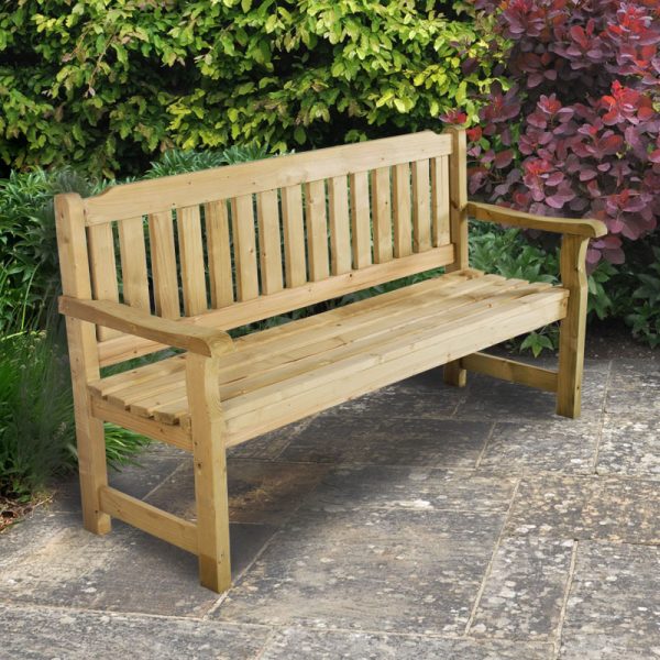 Forest Rosedene Wooden Garden Bench 5'x2' (1.5x0.6m)