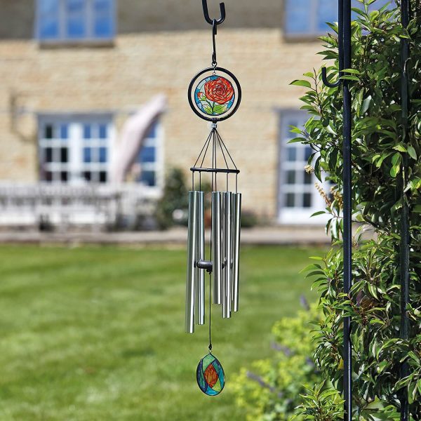 Glass Rose Windchime