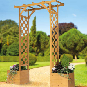 Greenhurst Wooden Arch and Planters