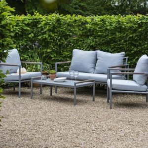 Grey aluminium lounge set