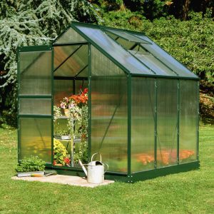 Halls 6x6 Green Frame Polycarbonate Greenhouse