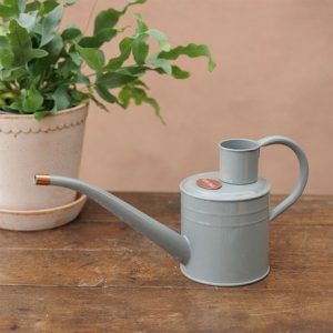 Indoor metal watering can - slate grey