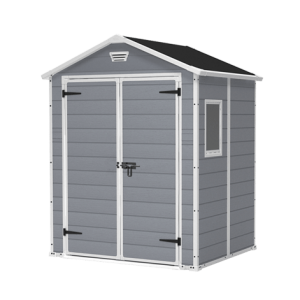 Keter 6x5 Manor Outdoor Plastic Apex Garden Shed (Grey)