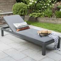 Kettler Elba Signature Aluminium Garden Sun Lounger Grey