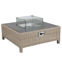 Kettler Palma Low Lounge Fire Pit (Oyster Wicker)