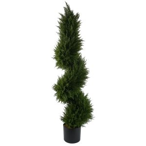 Leaf Design 120cm Premium Artificial Spiral Cypress with Pot