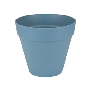 Loft urban pot with wheels vintage blue