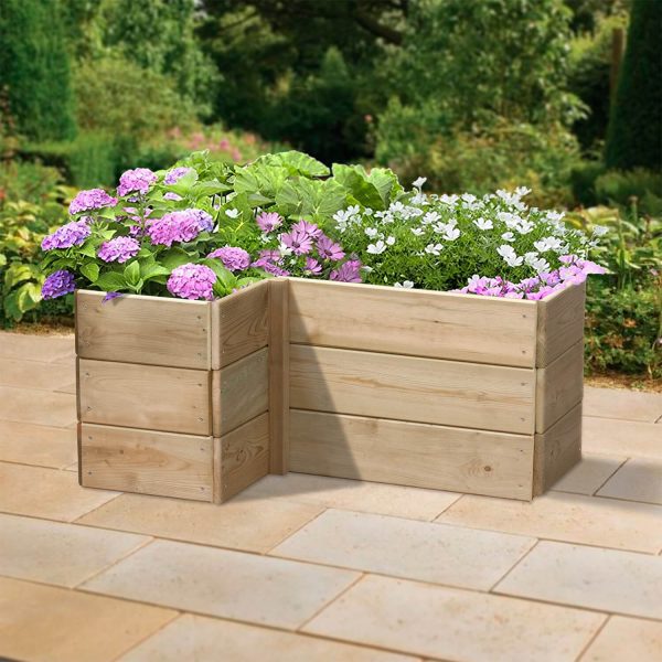 Lshaped Corner Raised Bed Medium 60 X 90Cm