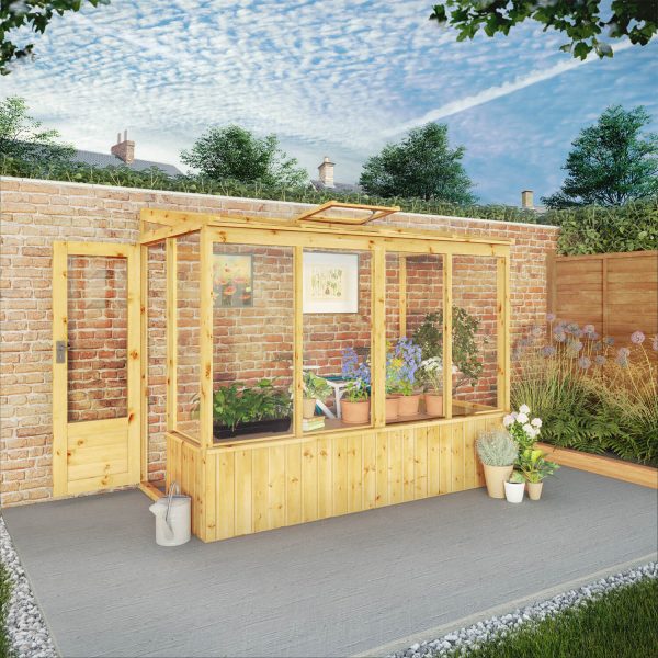 Mercia 8 X 4Ft Premium Lean Too Greenhouse