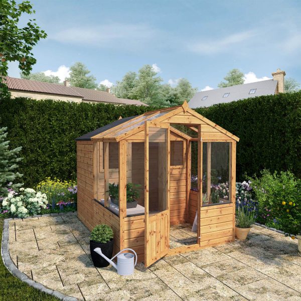 Mercia 8 X 6Ft Traditional Apex Greenhouse/Shed Combi