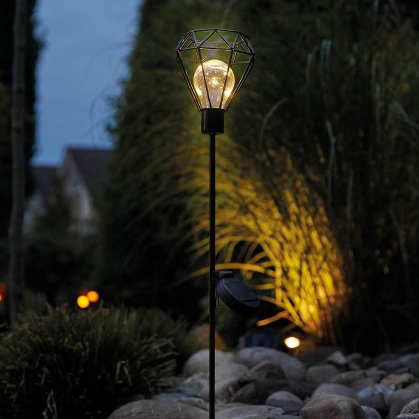 Metal Wire Stake Light Solar Led Diamond