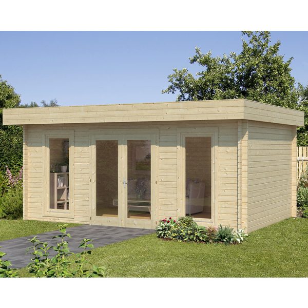 Palmako Bret 5.1m x 3.9m Log Cabin Garden Room (44mm)