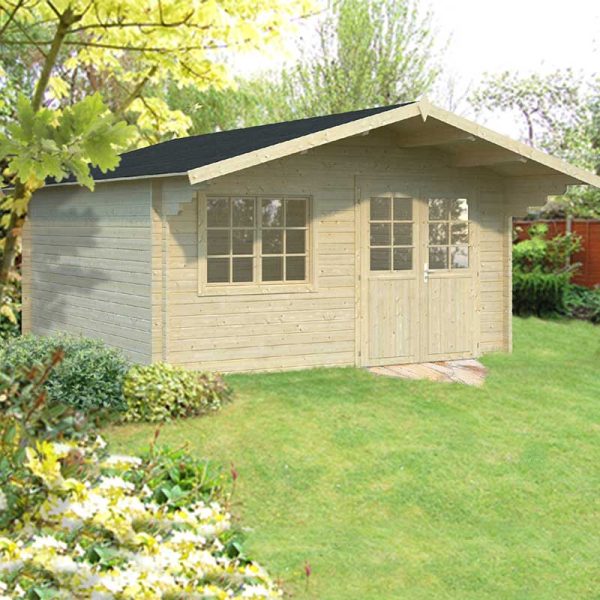 Palmako Britta 4.5m x 4.5m Log Cabin Garden Building (40mm)