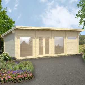 Palmako Heidi 8.4m x 3m Log Cabin Garden Building (70mm)