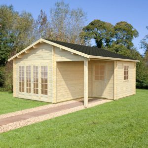 Palmako Irene 5.3m x 5.7m Log Cabin Garden Building (44mm)