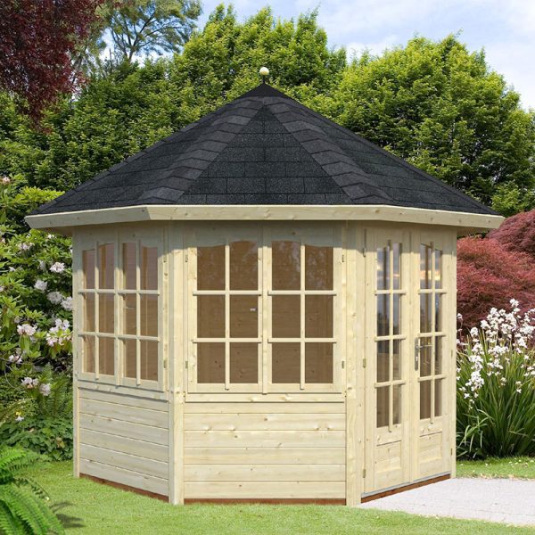 Palmako Veronica 2.9m x 2.9m Log Cabin (28mm) - 4 Windows