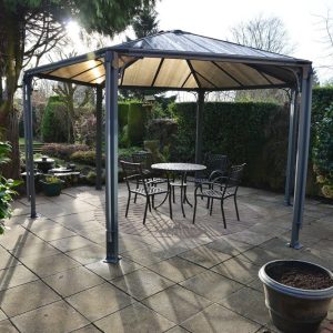 Palram-Canopia 3.6x3.6m MONACO (Dark Grey) Gazebo