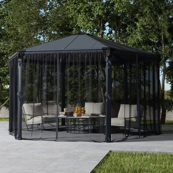 Palram Canopia Gazebo Netting Set for Roma and Monaco Gazebos