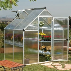 Palram-Canopia Mythos 6x4 Silver Polycarbonate Greenhouse