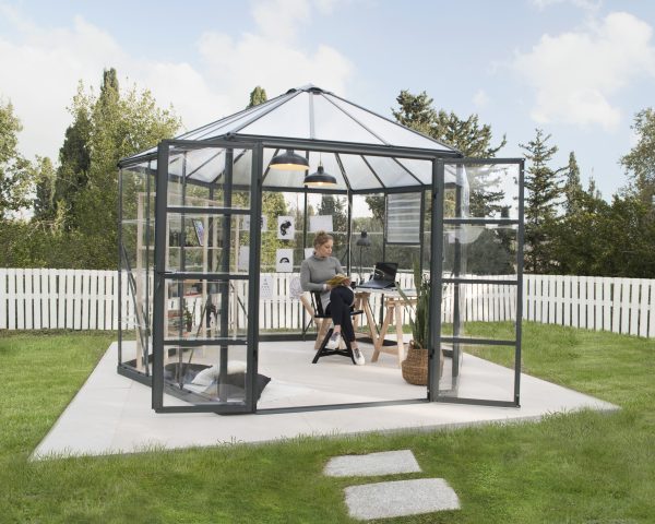 Palram-Canopia Oasis Hexagonal 12ft Greenhouse (Grey)