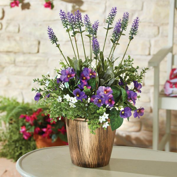 Potted Artificial Lavender- H44 xW30 xD30cm