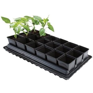 Professional vegetable pots - set of 18 with capillary watering tray