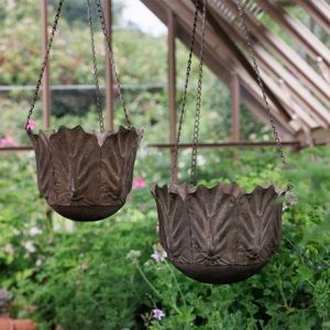 Rusted hanging pots