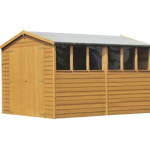 Shire 10 x 6 Overlap Double Door Dip Treated Garden Shed