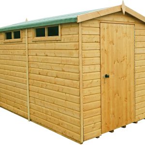 Shire 10 x 6 Security Shiplap Tongue and Groove Dip Treated Garden Shed