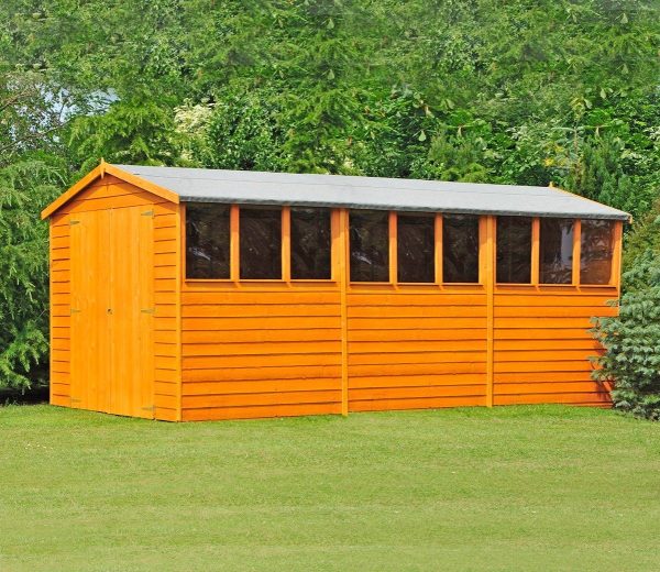 Shire 10x15 Overlap Double Door Dip Treated Garden Shed