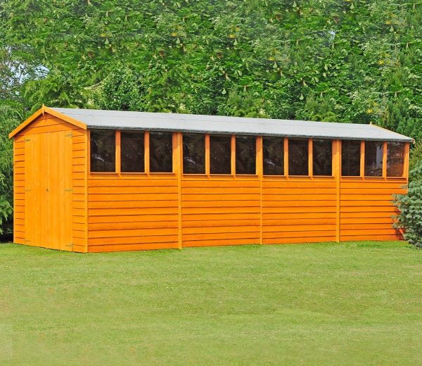 Shire 10x20 Overlap Double Door Dip Treated Garden Shed