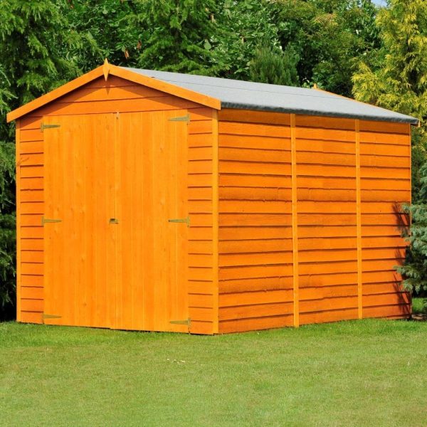 Shire 12 x 6 Overlap Double Door Dip Treated Garden Shed (Double Door)