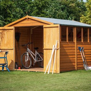 Shire 12x6 Overlap Double Door Dip Treated Garden Shed