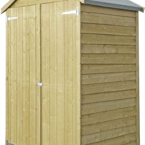 Shire 4 x 3 Overlap Double Door Pressure Treated Garden Shed (No Windows)