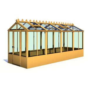 Shire 6x16 Holkham Dip Treated Wooden Greenhouse