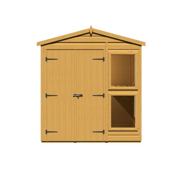 Shire 6x4 Sun Hut Shiplap Apex Dip Treated Potting Shed