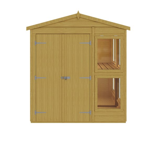 Shire 6x8 Sun Hut Shiplap Apex Dip Treated Potting Shed