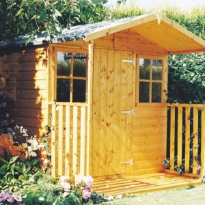 Shire 7 x 7 Castilla Shiplap Dip Treated Garden Shed / Varanda