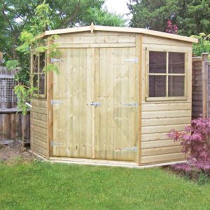 Shire 8 x 8 Shiplap Tongue and Groove Pressure Treated Garden Corner Shed