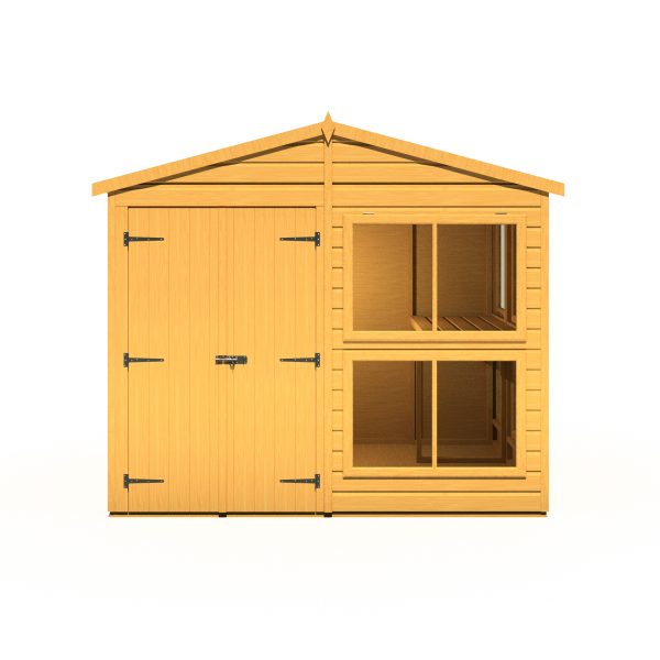 Shire 8x6 Sun Hut Shiplap Apex Dip Treated Potting Shed