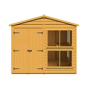 Shire 8x8 Sun Hut Shiplap Apex Dip Treated Potting Shed