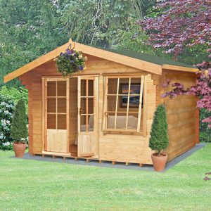 Shire Hale 3.6m x 3m Log Cabin Summerhouse (28mm)