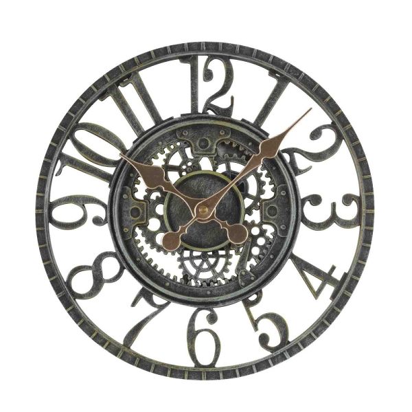 Smart Garden Newby Mechanical Wall Clock Verdi-Gris Finish 12"