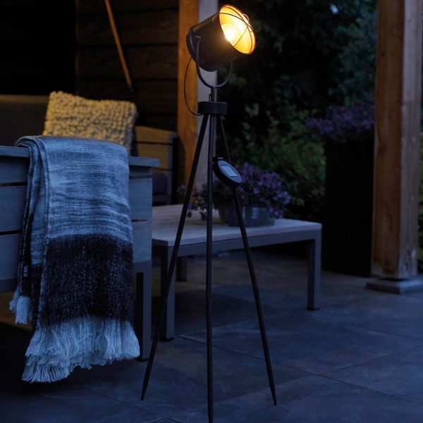 Solar Industrial Led Garden Studio Tripod Light Leipzig