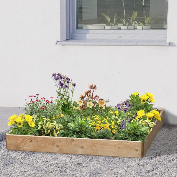 Square Raised Bed 1 Tier (15Cm) Extra Large 120 X 120Cm