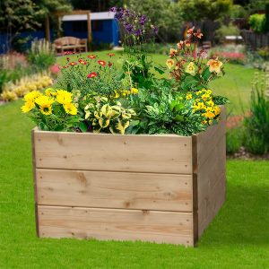 Square Raised Bed 3 Tier (45Cm) Medium 60 X 60Cm