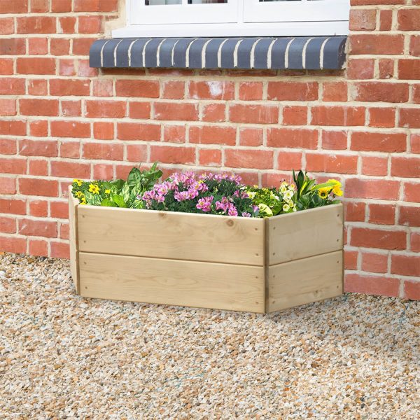 Timber Wall Raised Bed 90Cm 2 Tier (30Cm)