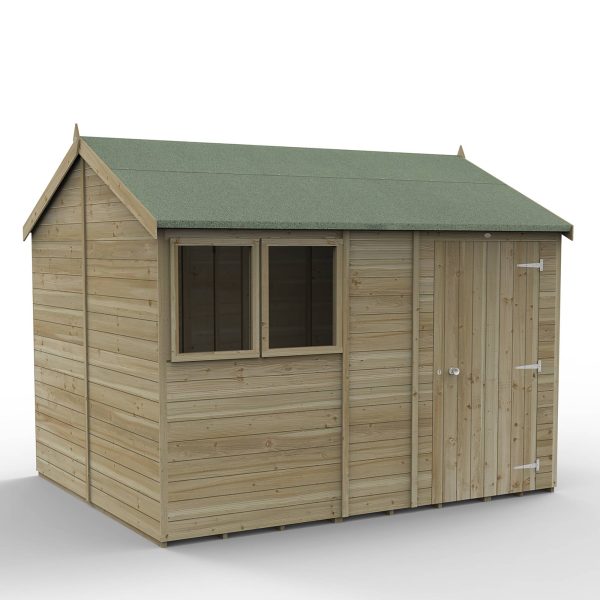 Timberdale 10x8 Tongue and Groove Pressure Treated Reverse Apex Wooden Garden Shed