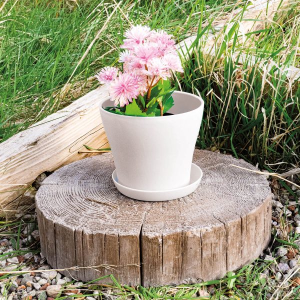 White Plastic Plant Pot 16X12.5Cm